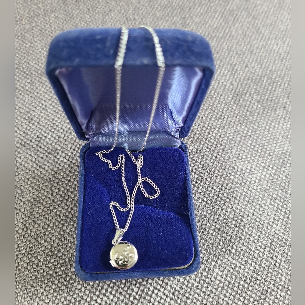 Vintage BAB Sterling Locket Necklace